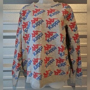 Kappa Gray Crewneck with Red and Blue Logo